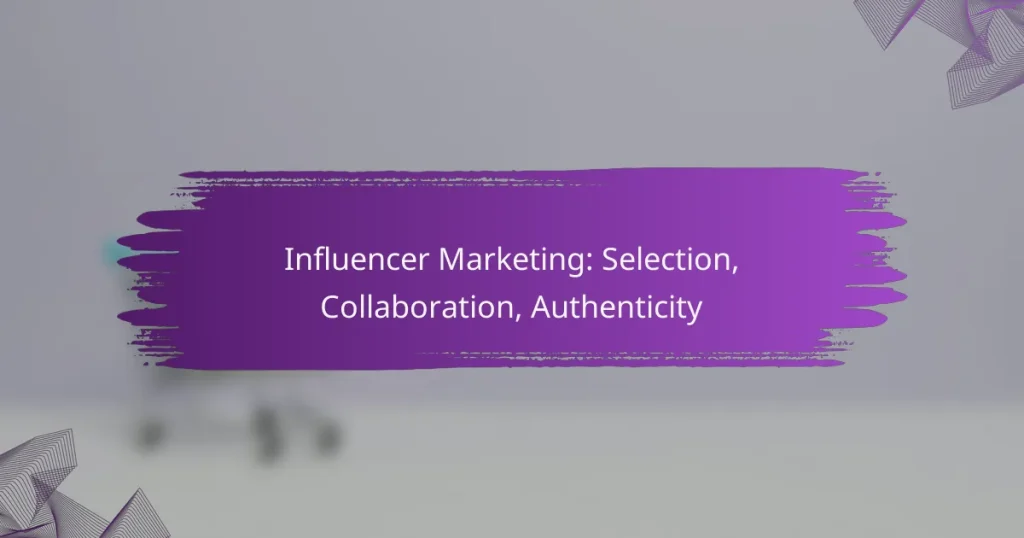 Influencer Marketing: Selection, Collaboration, Authenticity