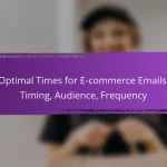 Optimal Times for E-commerce Emails: Timing, Audience, Frequency