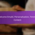 Welcome Emails: Personalization, Timing, Content
