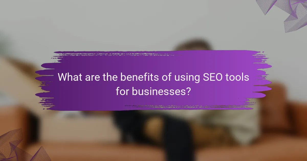What are the benefits of using SEO tools for businesses?